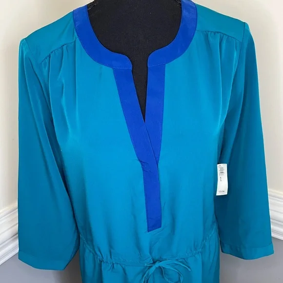 NWT OLD NAVY teal blue dress womens size medium - Picture 4 of 8